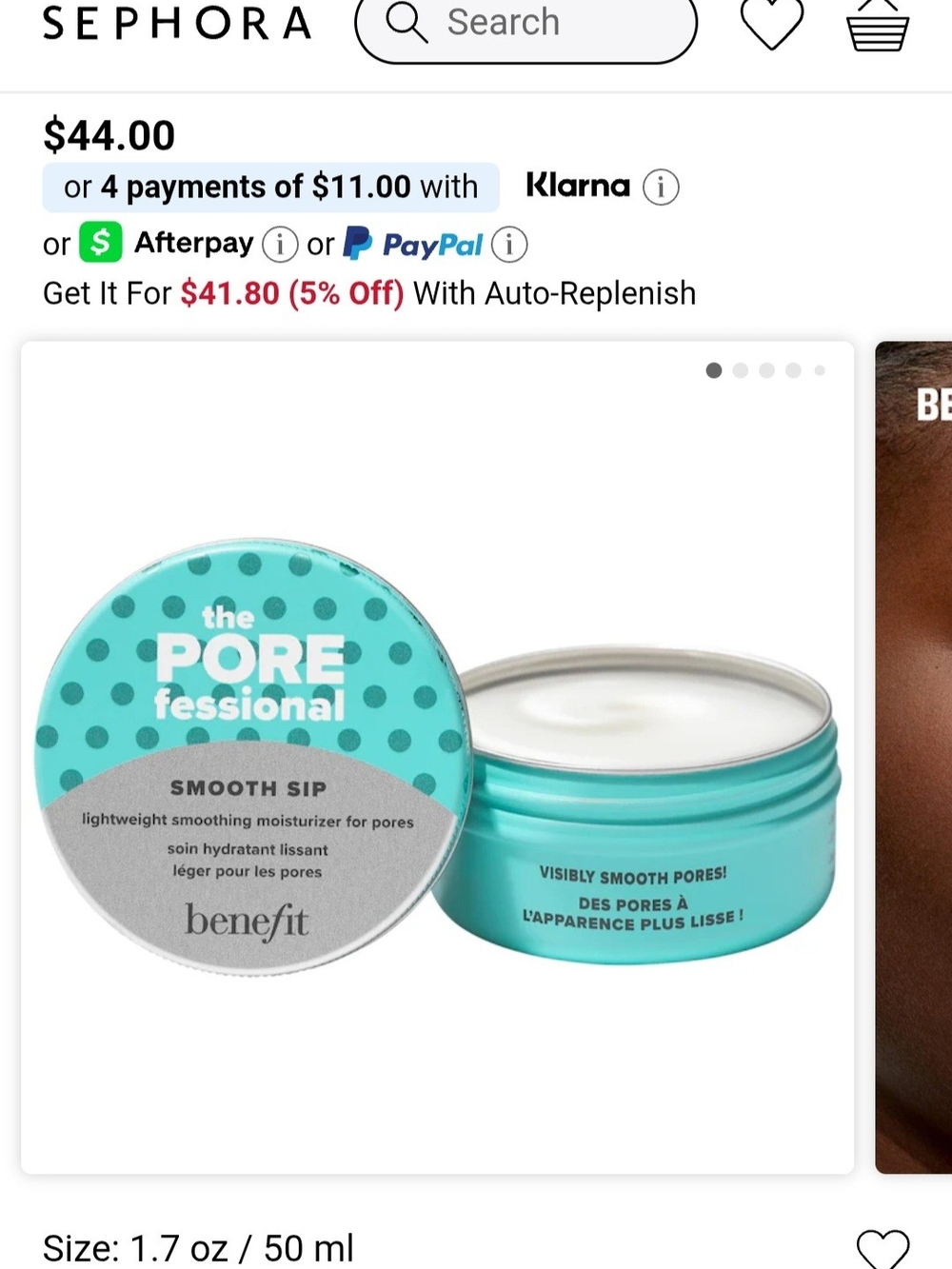 Benefit Smooth Sip Lightweight Moisturizer-Pore Professional